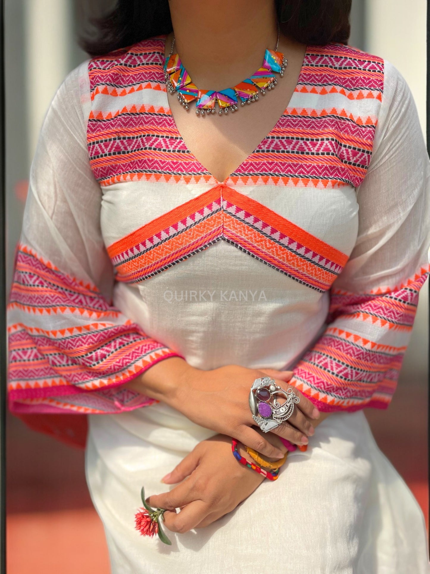 Atiya Manipuri Cotton A-line Dress
