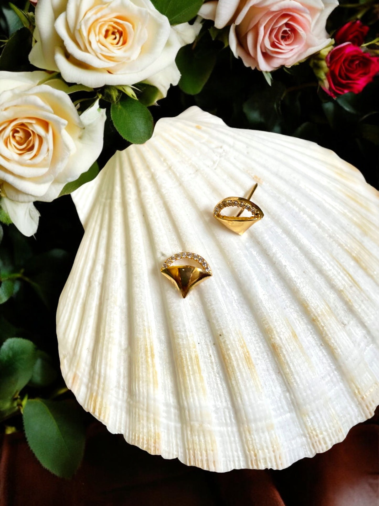 Icecream Cone AD Stone Ear Studs