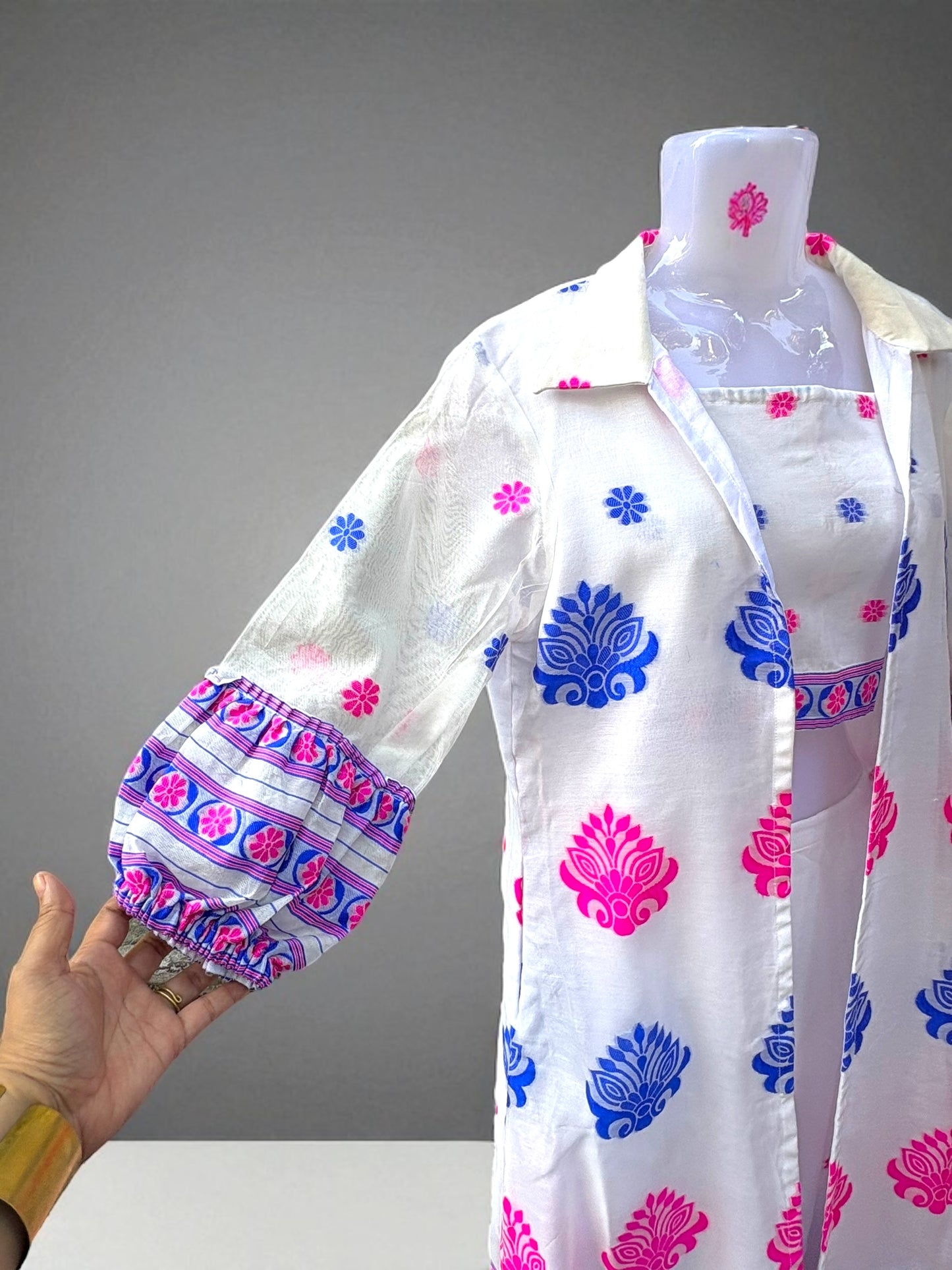 Viha Assamese Cotton Dress Coord Set