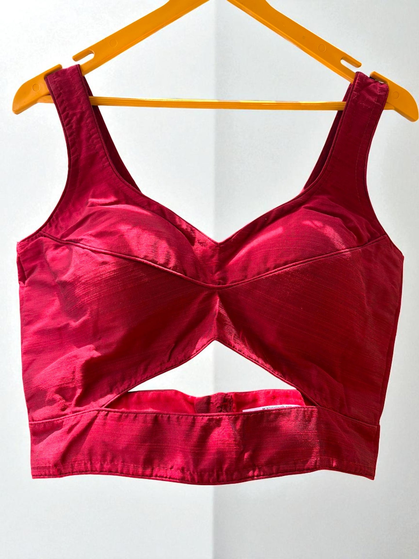 Peekaboo Sleeveless Blouse - Maroon