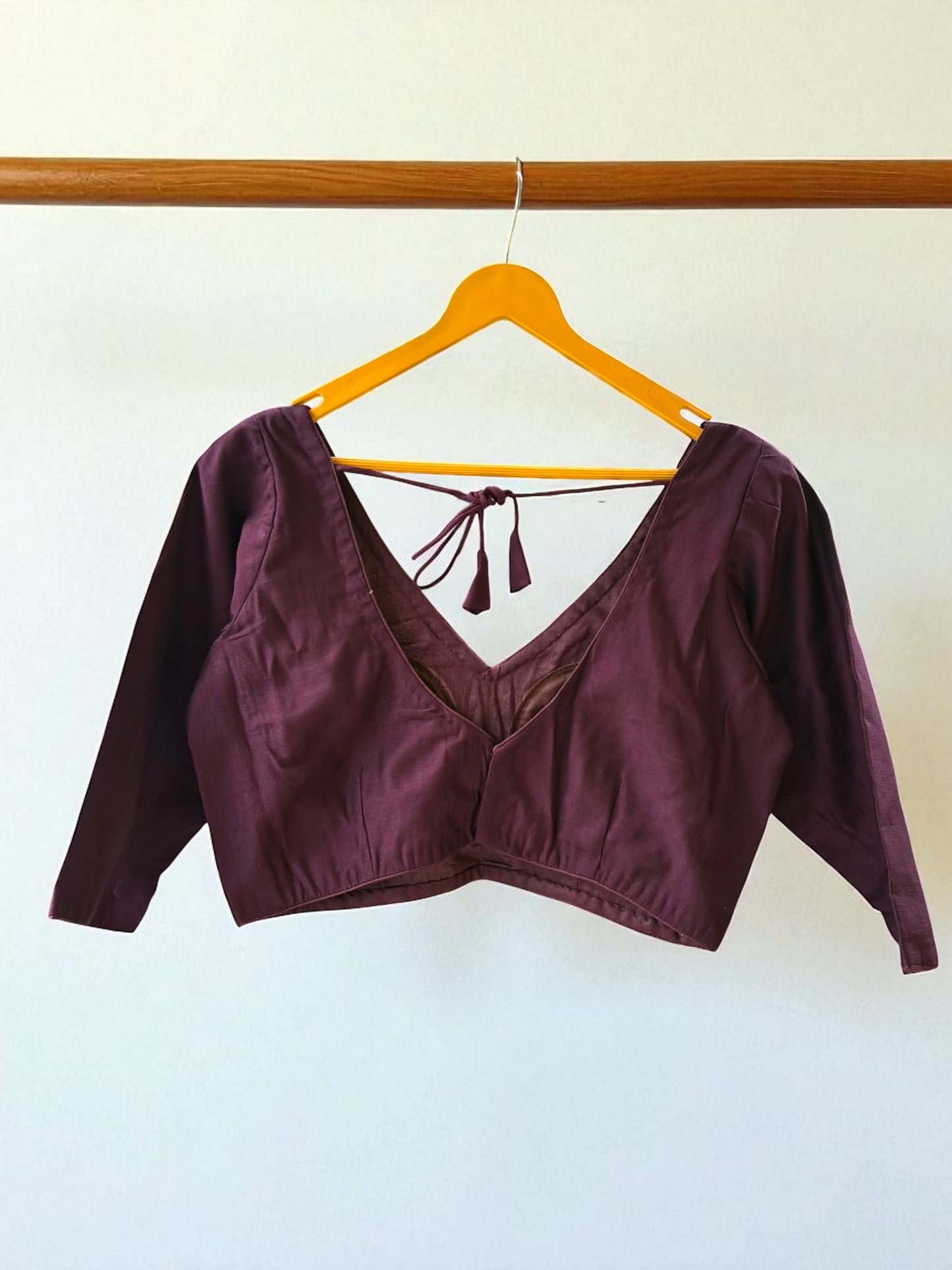 Mrinmoyi Glass Sleeves Padded Blouse - Purple