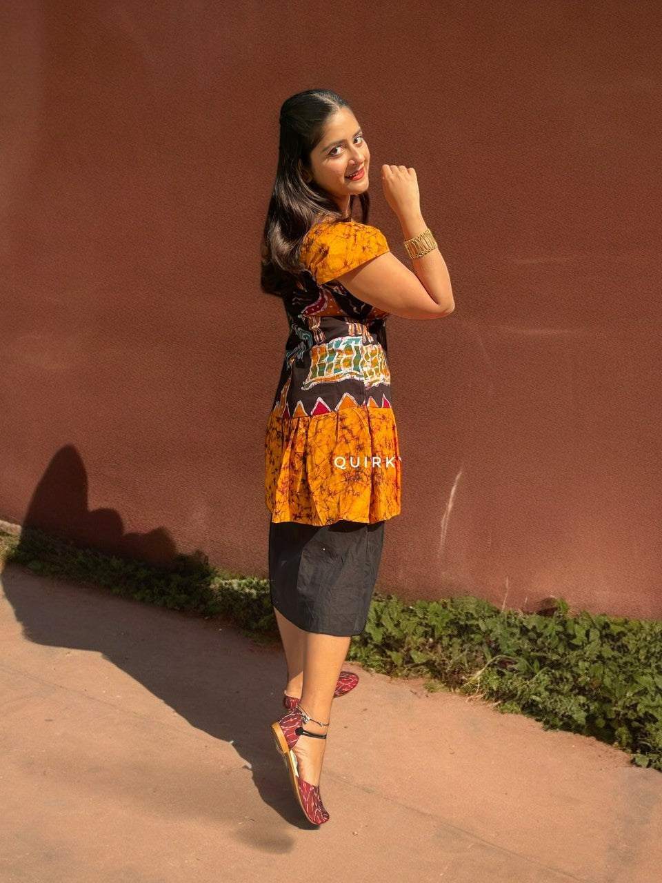 Boho Kanya Batik Cotton Low Drop-Waist Dress