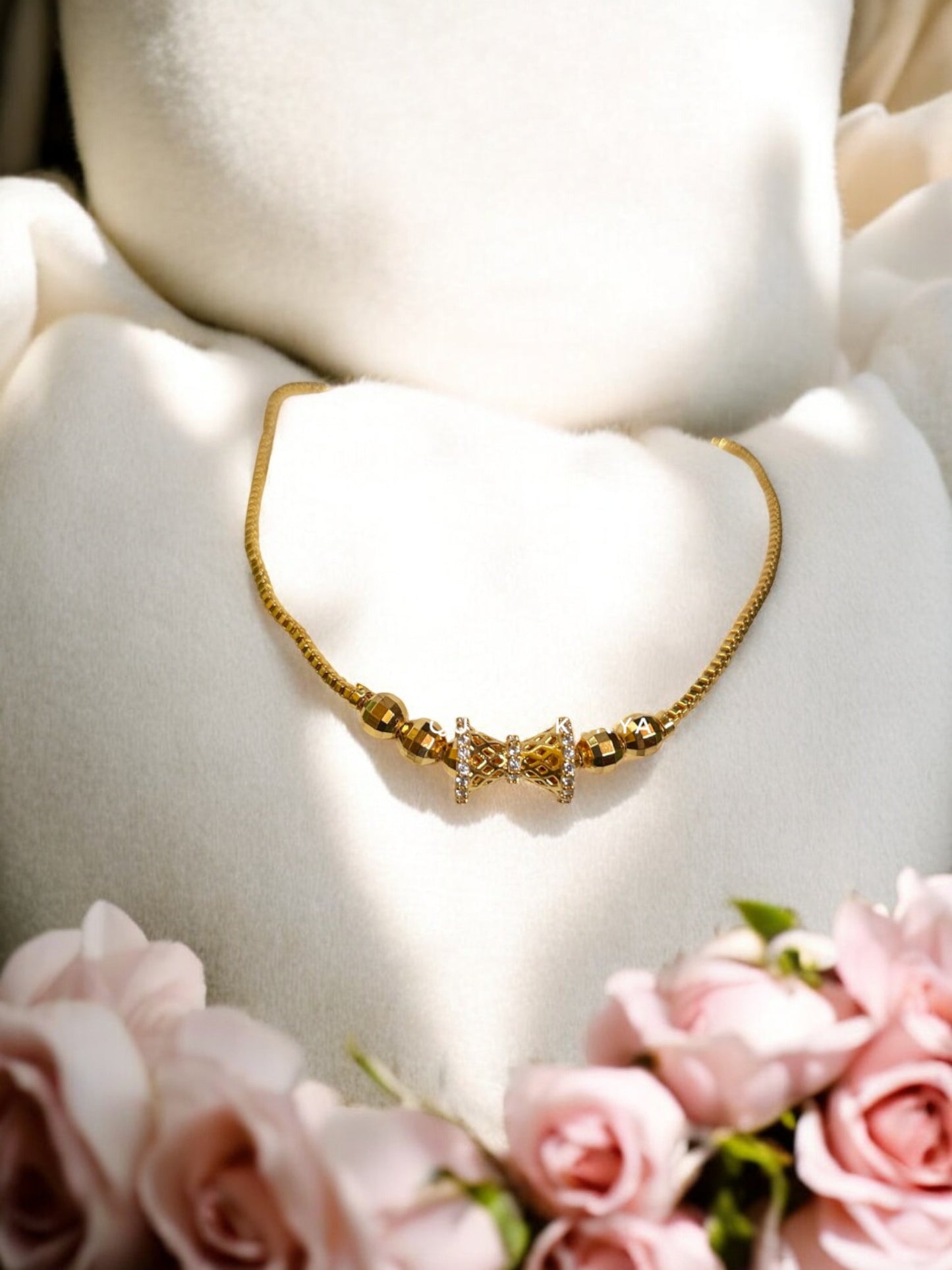 Damru Golden Necklet - Mini