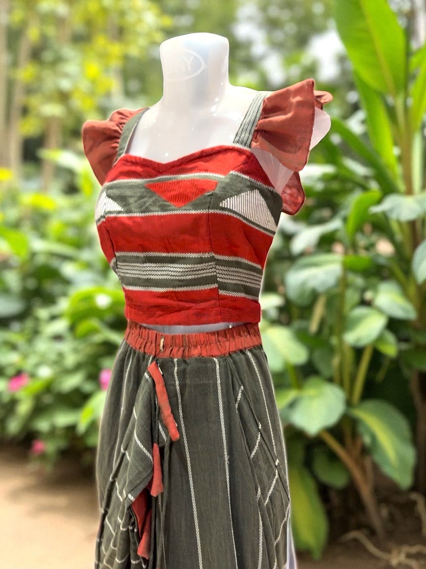Devika Saree Skirt & Top Cotton Coords Set