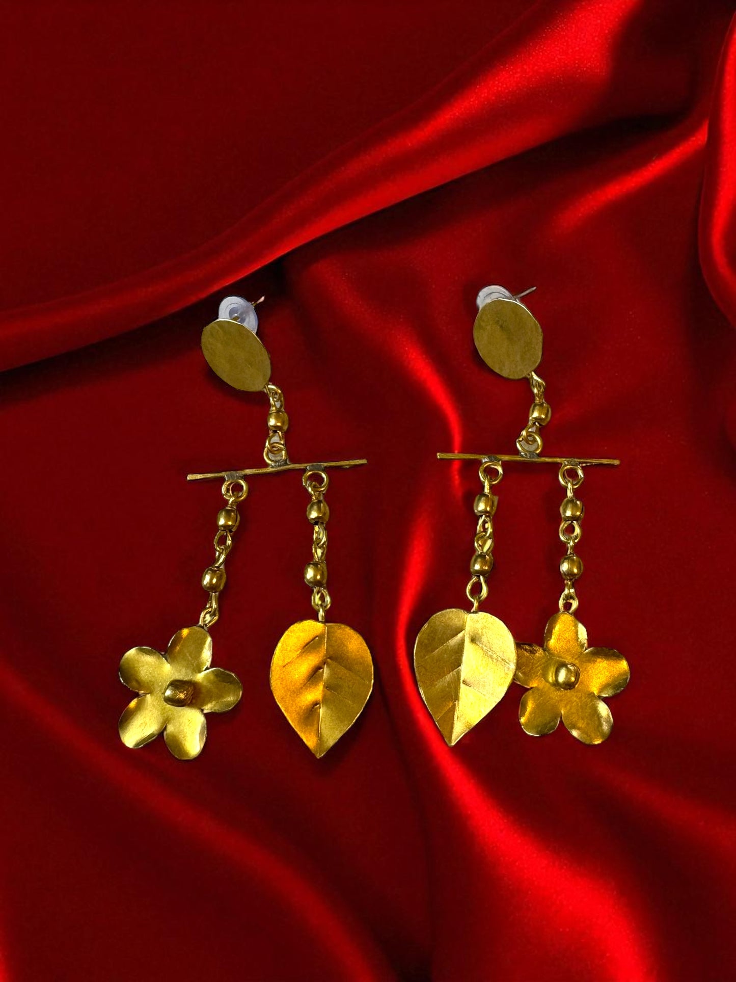Phool Patti Brass Dangler Earrings