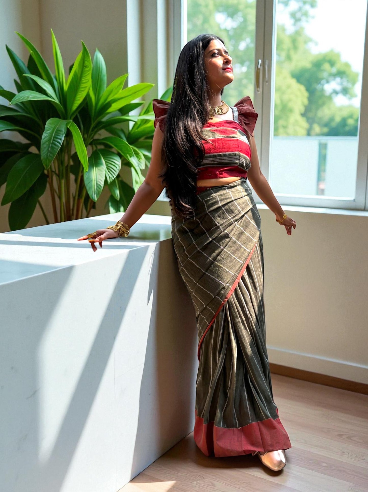 Devika Saree Skirt & Top Cotton Coords Set