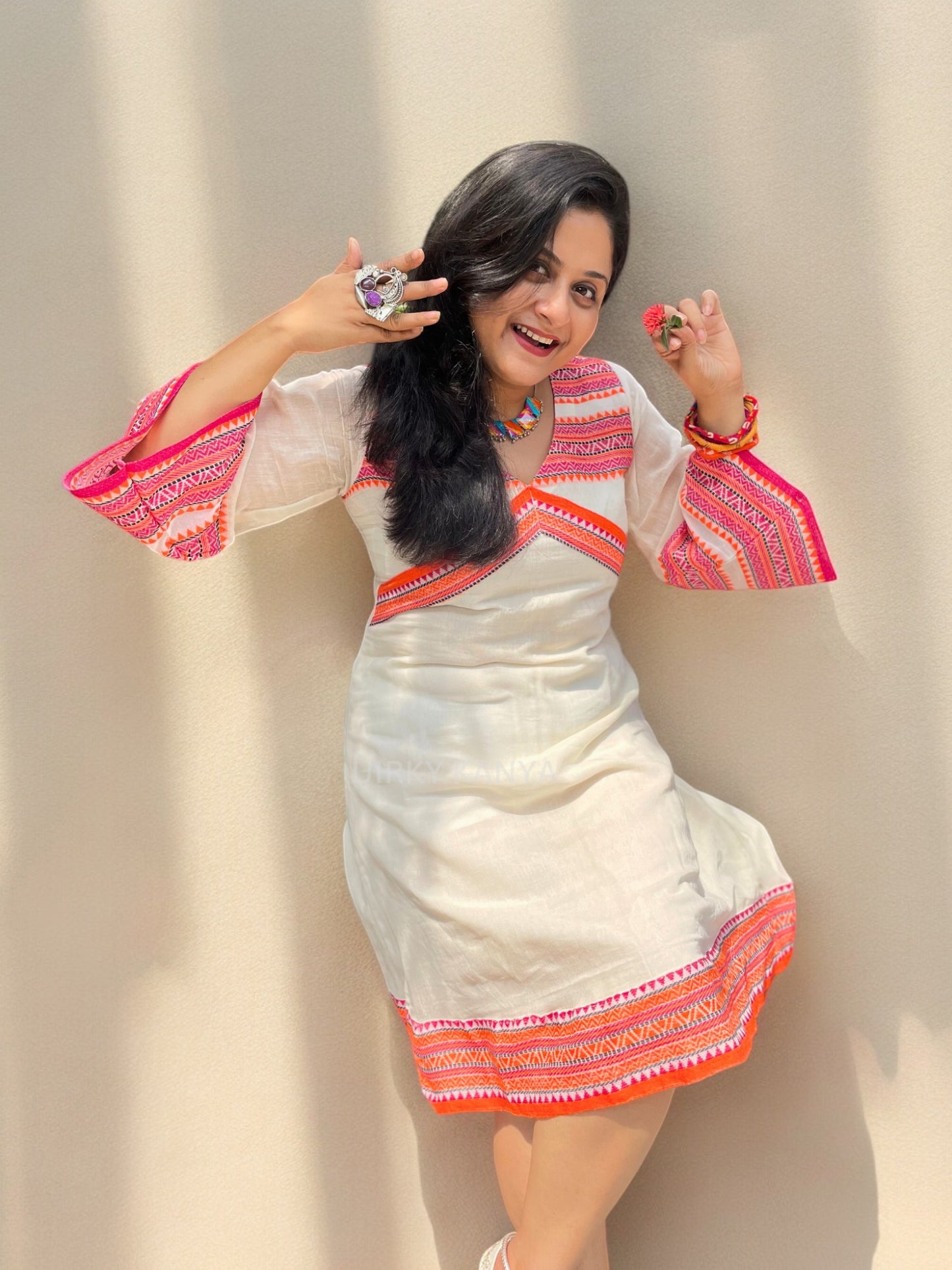 Atiya Manipuri Cotton A-line Dress