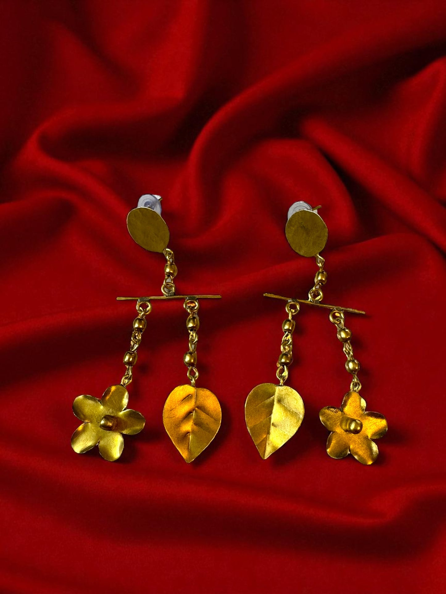 Phool Patti Brass Dangler Earrings