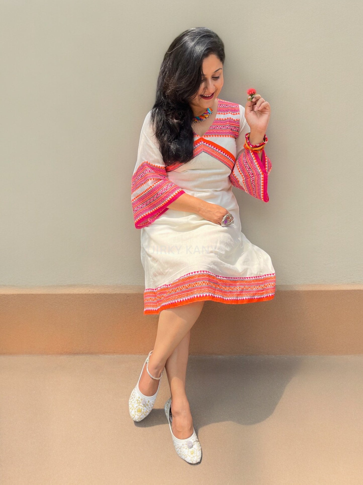 Atiya Manipuri Cotton A-line Dress