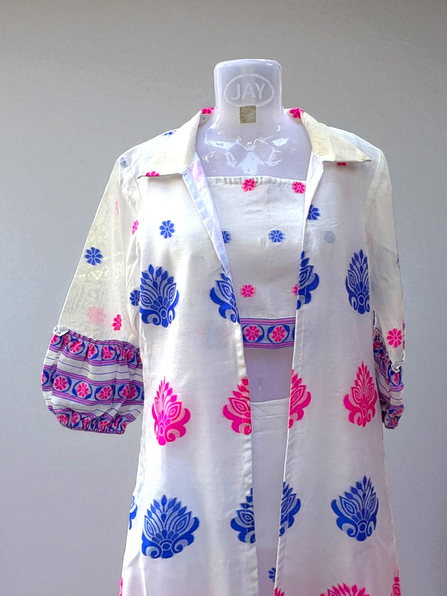 Viha Assamese Cotton Dress Coord Set