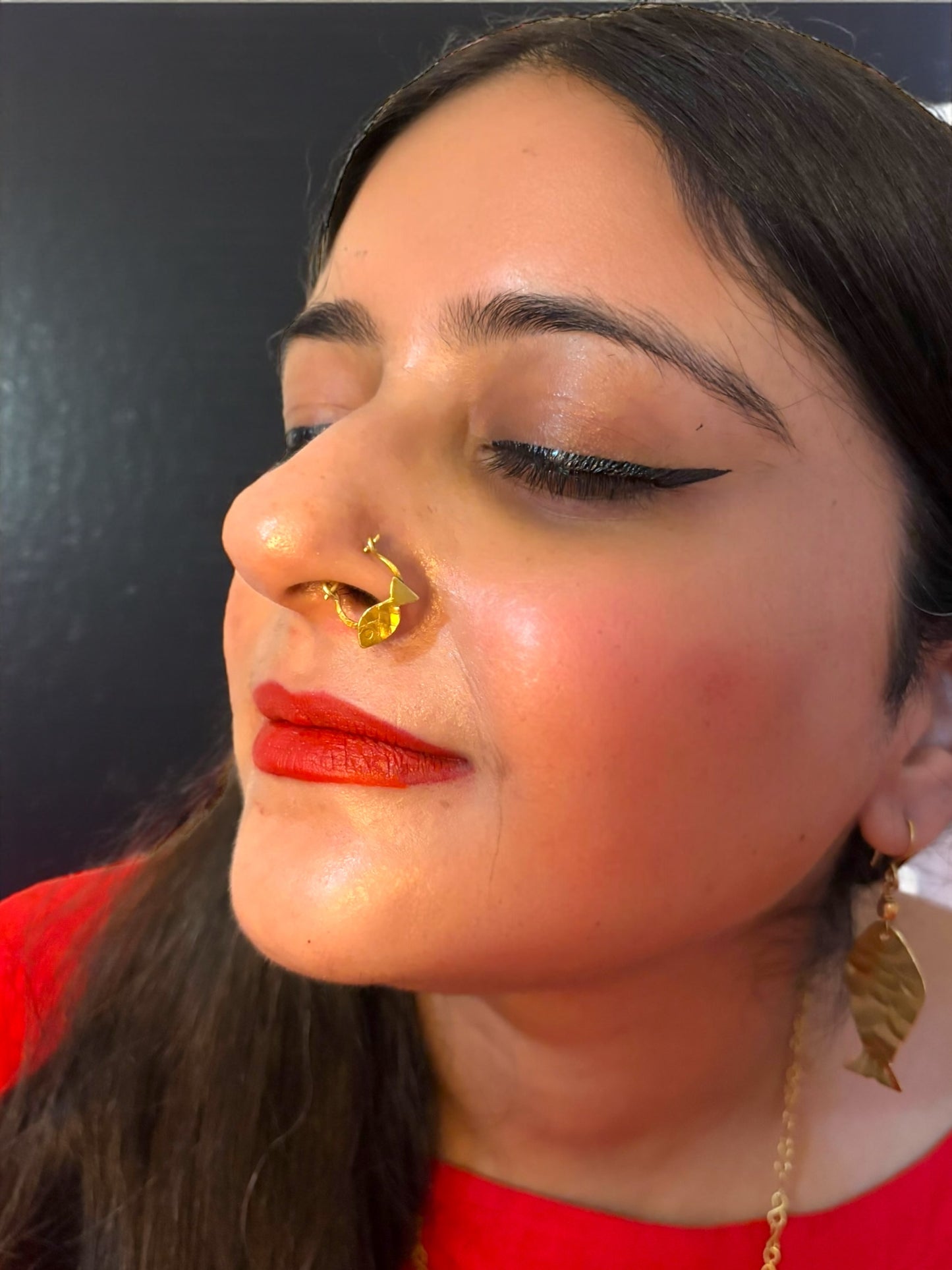 Fish Brass Nosering (Piercing)
