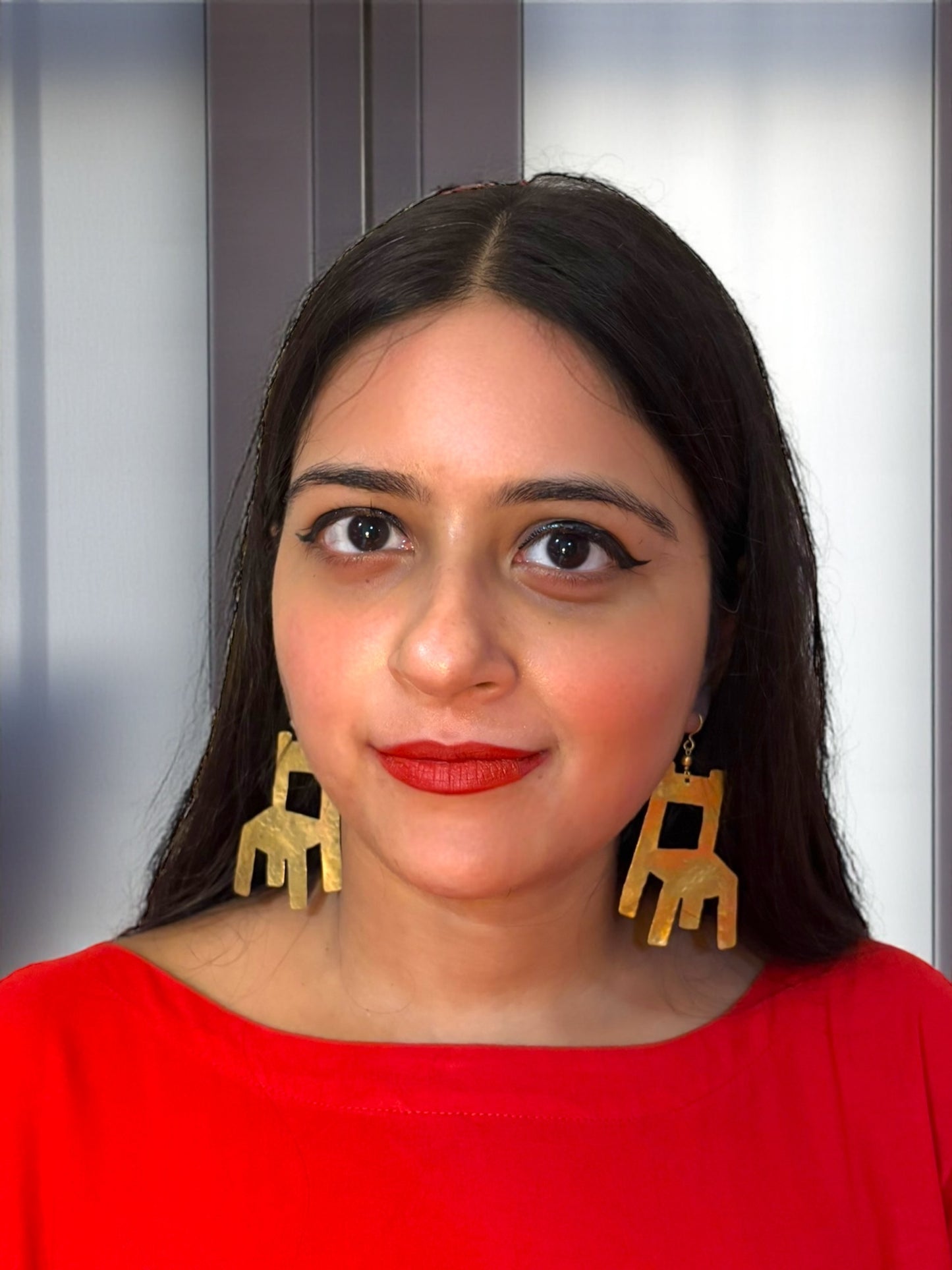 The Chair Brass Dangler Earrings