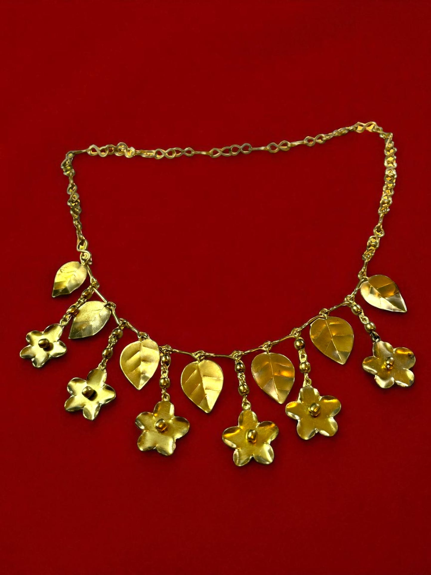 Phool Patti Brass Statement Necklace