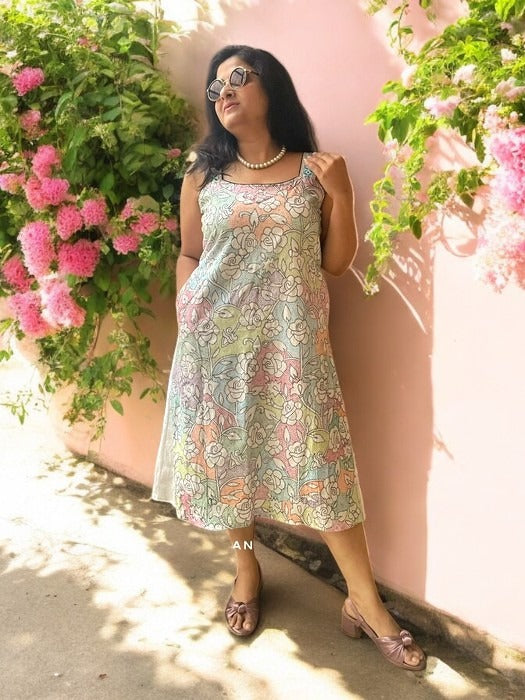 brass a line dress Elvie Antique Brass Lace-up Maxi Dress