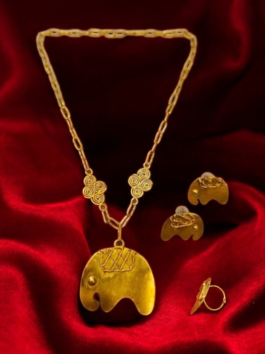 baby-elephant-brass-necklace-jewelry-set-necklace-earrings-ring