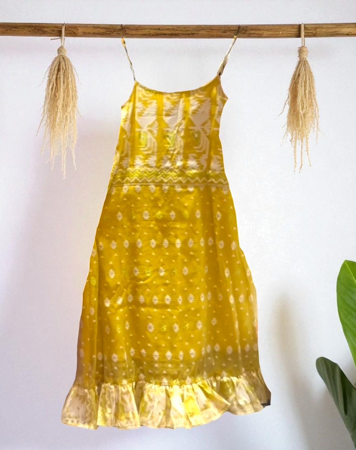 Mayabi Strappy Jamdani Cotton Dress