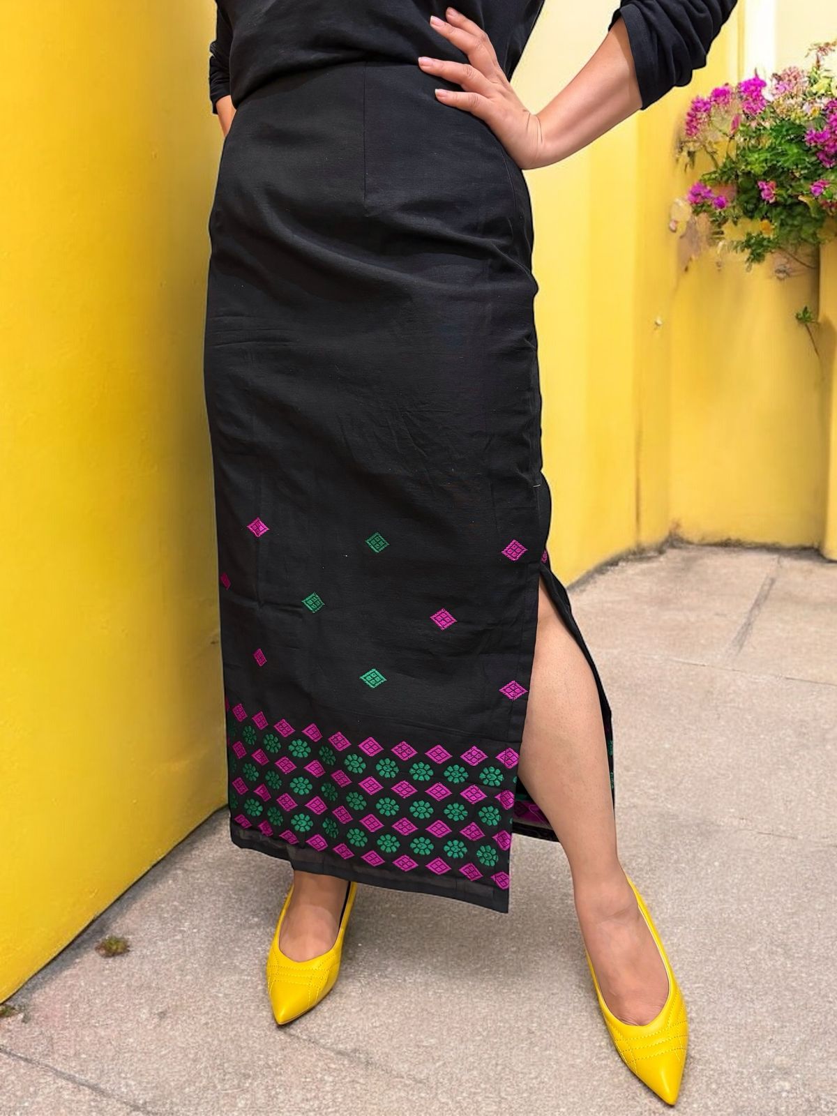 sneha-assam-woven-chanderi-cotton-long-skirt
