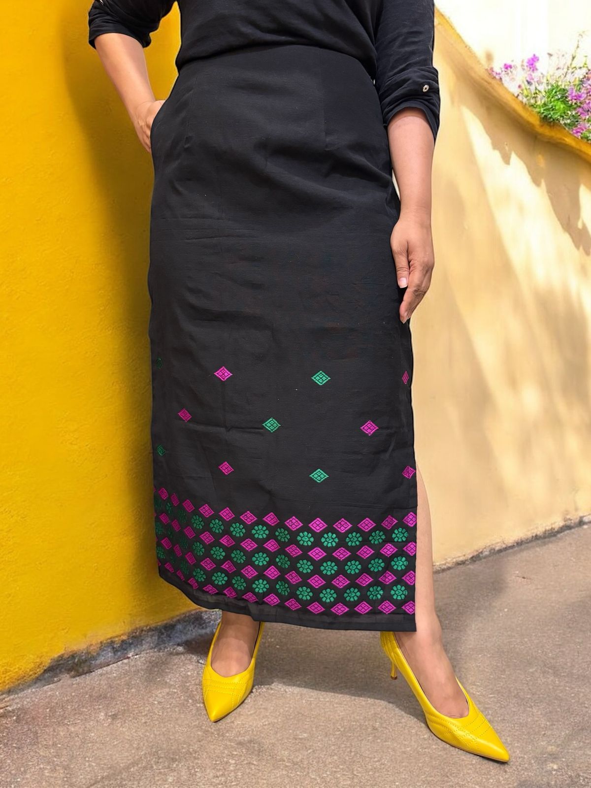 sneha-assam-woven-chanderi-cotton-long-skirt