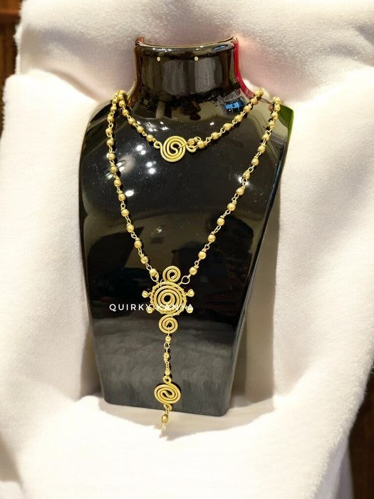 double-layered-long-spiral-pendant-brass-necklace