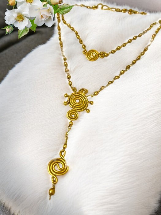 double-layered-long-spiral-pendant-brass-necklace