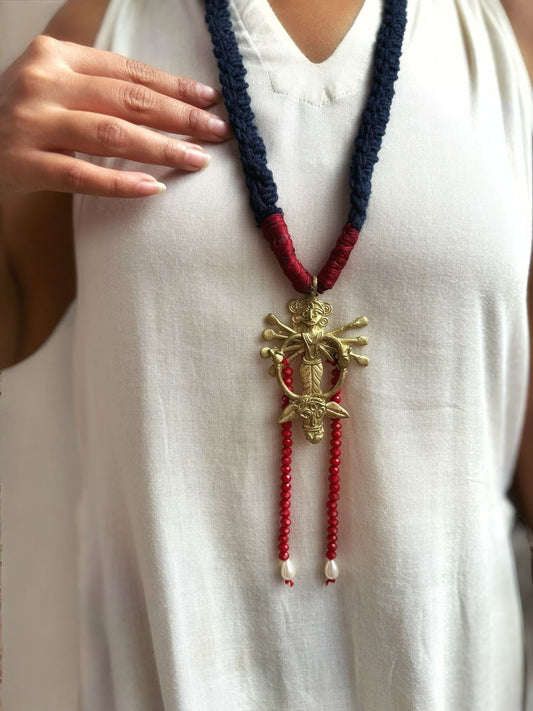 devi-crystal-dokra-brass-necklace
