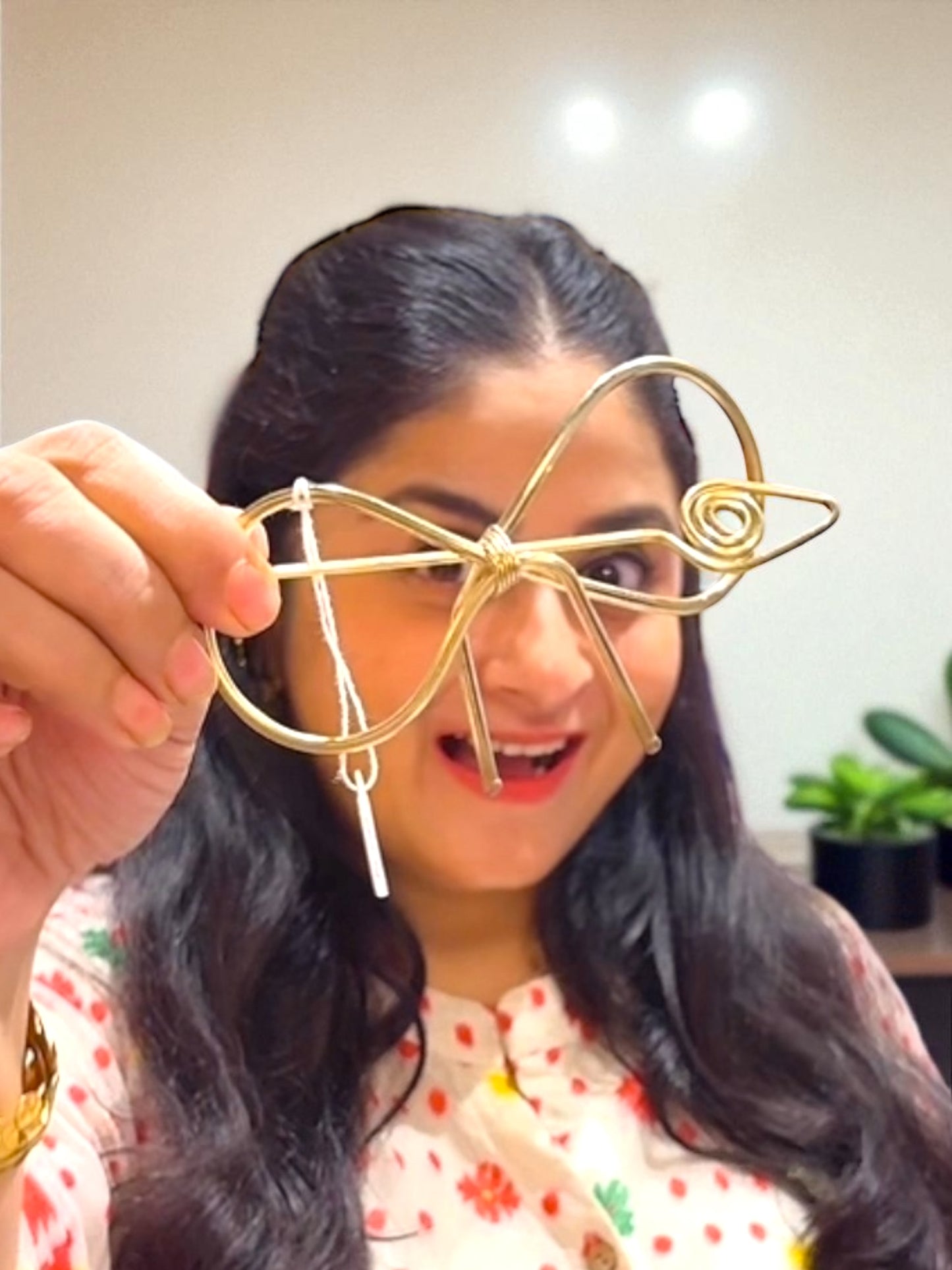 Bow Pin Brass Hair Accessory