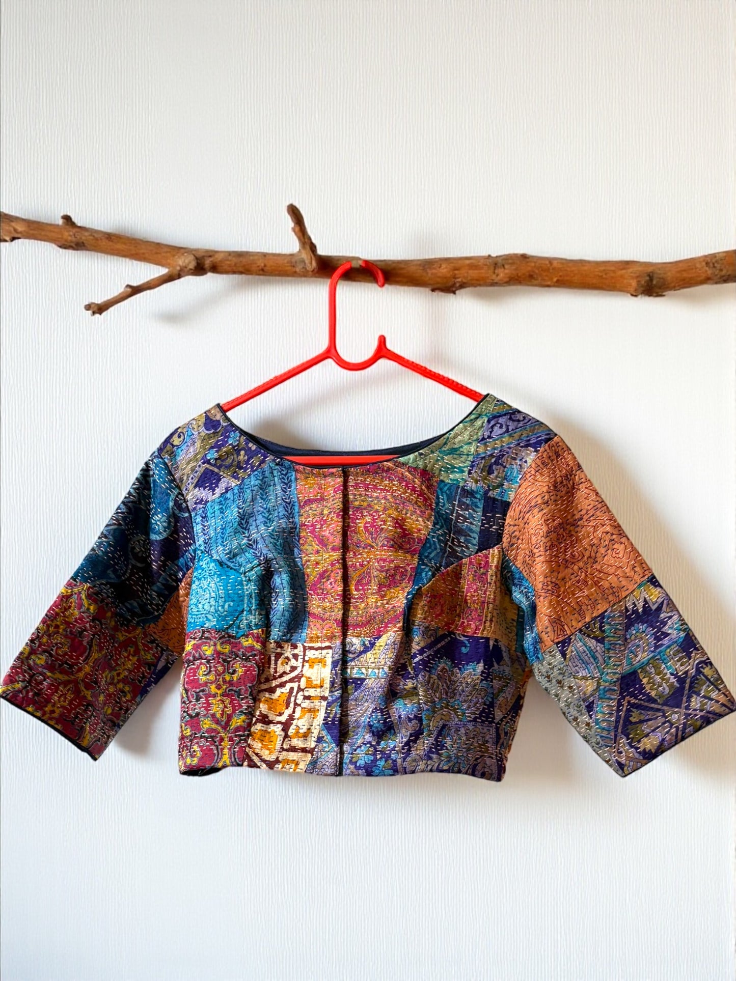 Kantha Patchwork Glass Sleeves Blouse