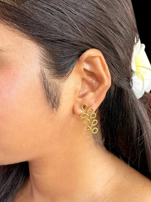 Boss Babe Workwear Brass Earrings Set (Set of 3)