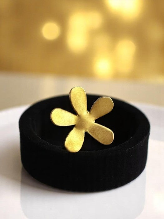 Flower Power Brass Ring