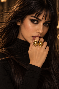 Chehra Premium Sculptural Brass Ring