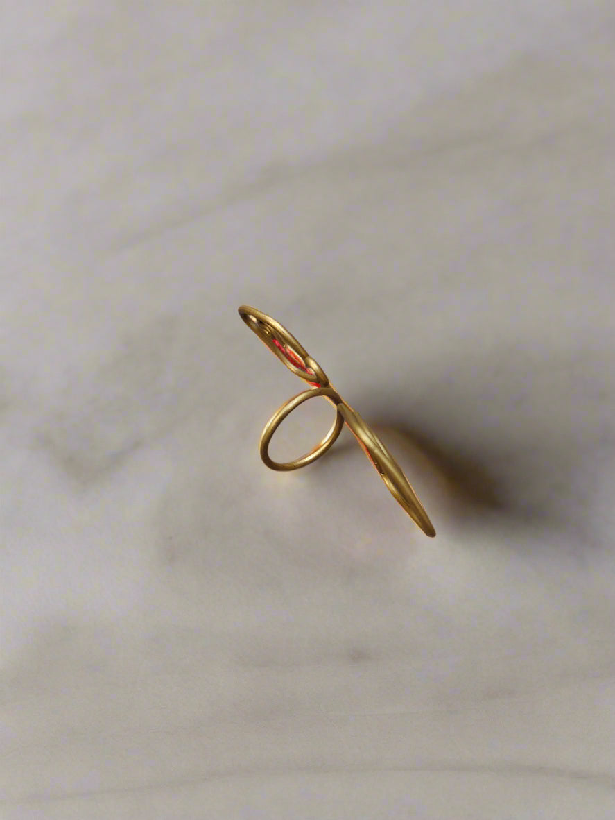 spiral-snake-statement-brass-ring