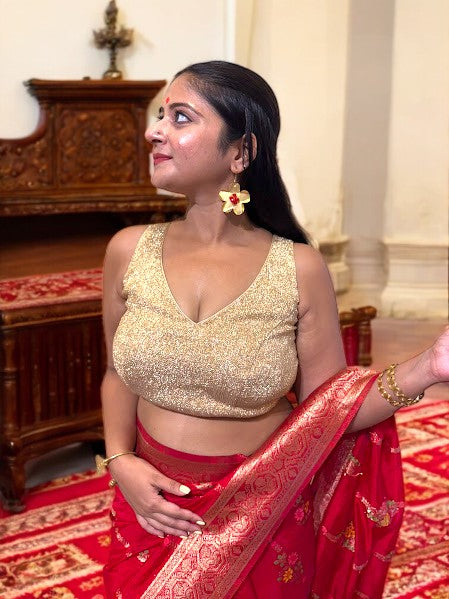 Khoobsoorat Partywear Blouse - Copper