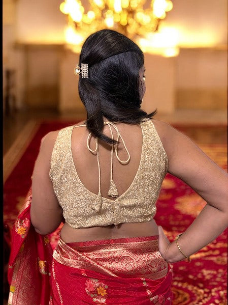 Khoobsoorat Partywear Blouse - Copper