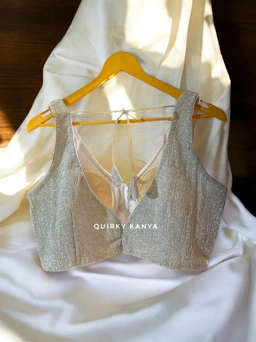 Khoobsoorat Partywear Blouse - Silver
