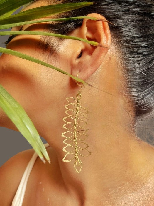 peacock-feather-brass-earrings