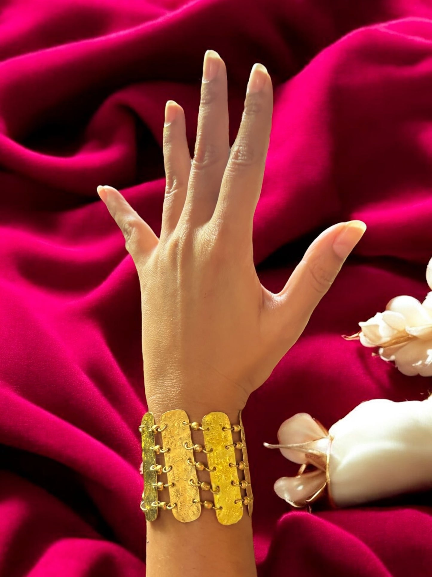 Chandni Brass Chained Bracelet