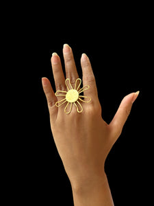 Phool Brass Statement Ring