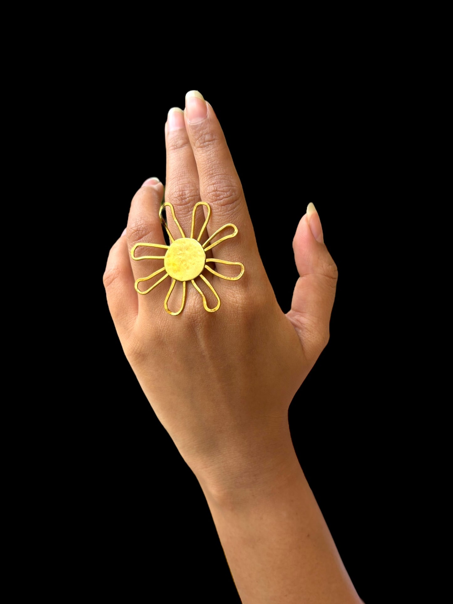 Phool Brass Statement Ring