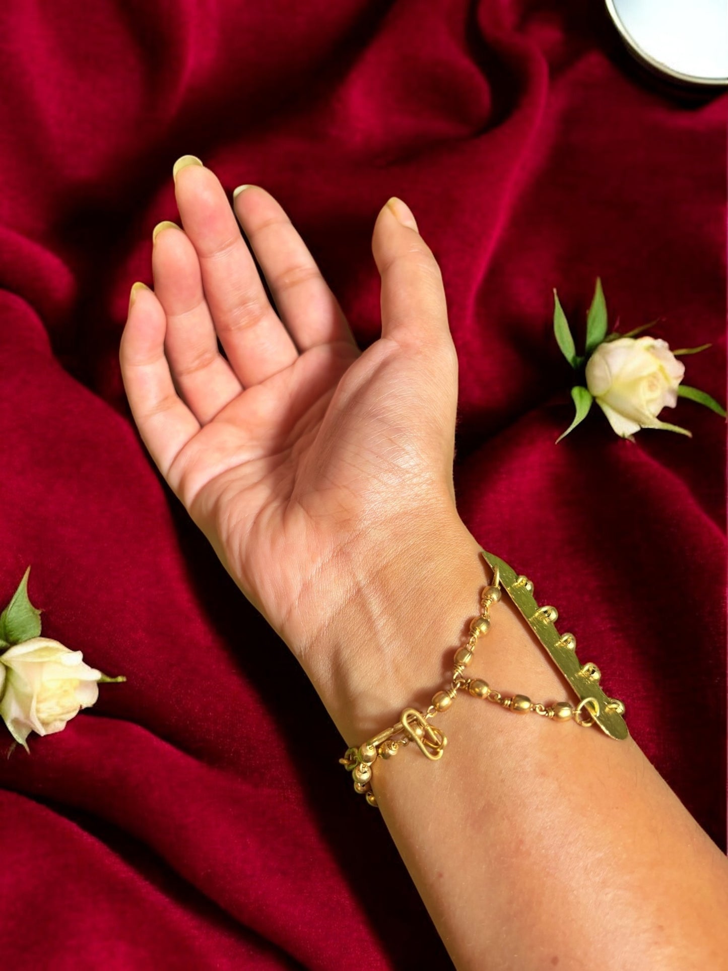 Chandni Brass Chained Bracelet