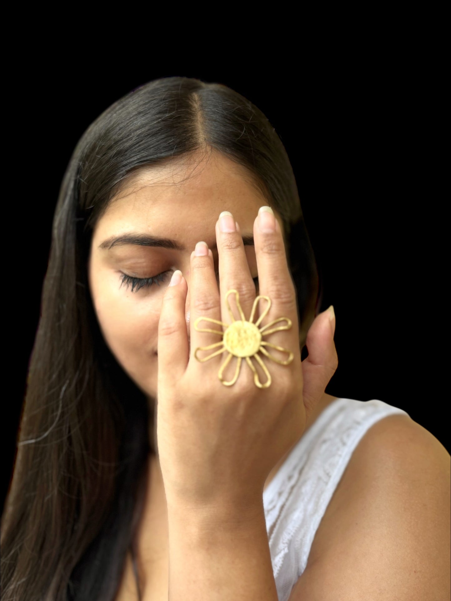 Phool Brass Statement Ring