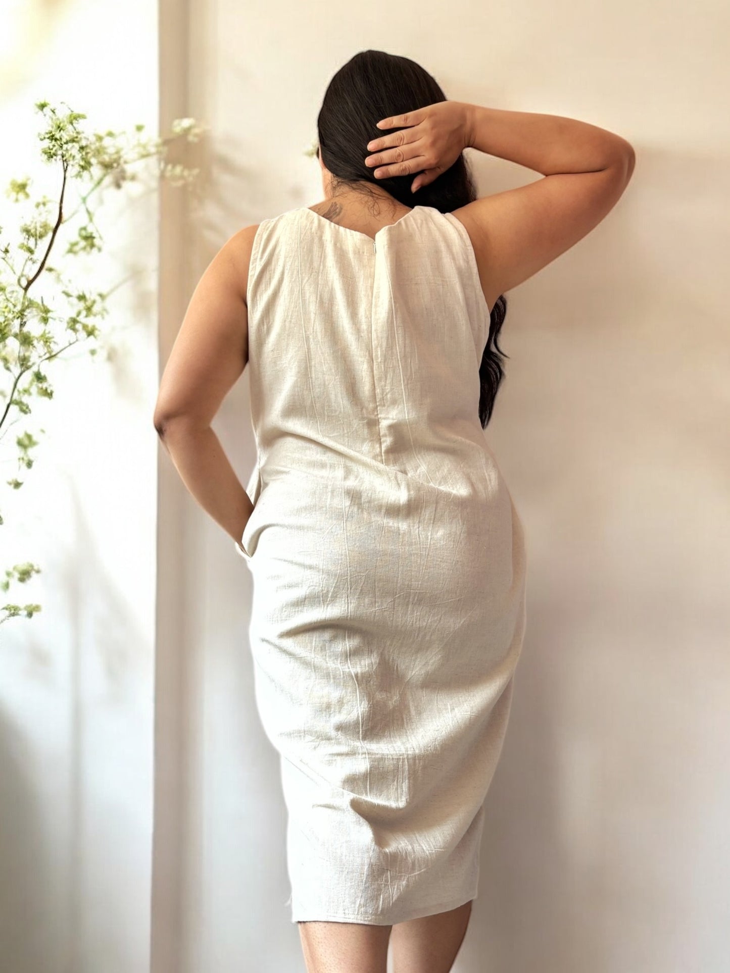 The Crane Cotton Officewear Sheath Dress