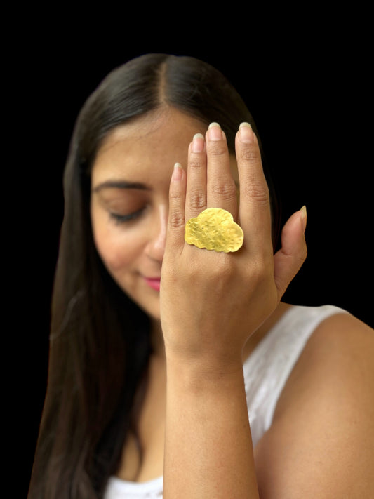 Rain Clouds Brass Ring