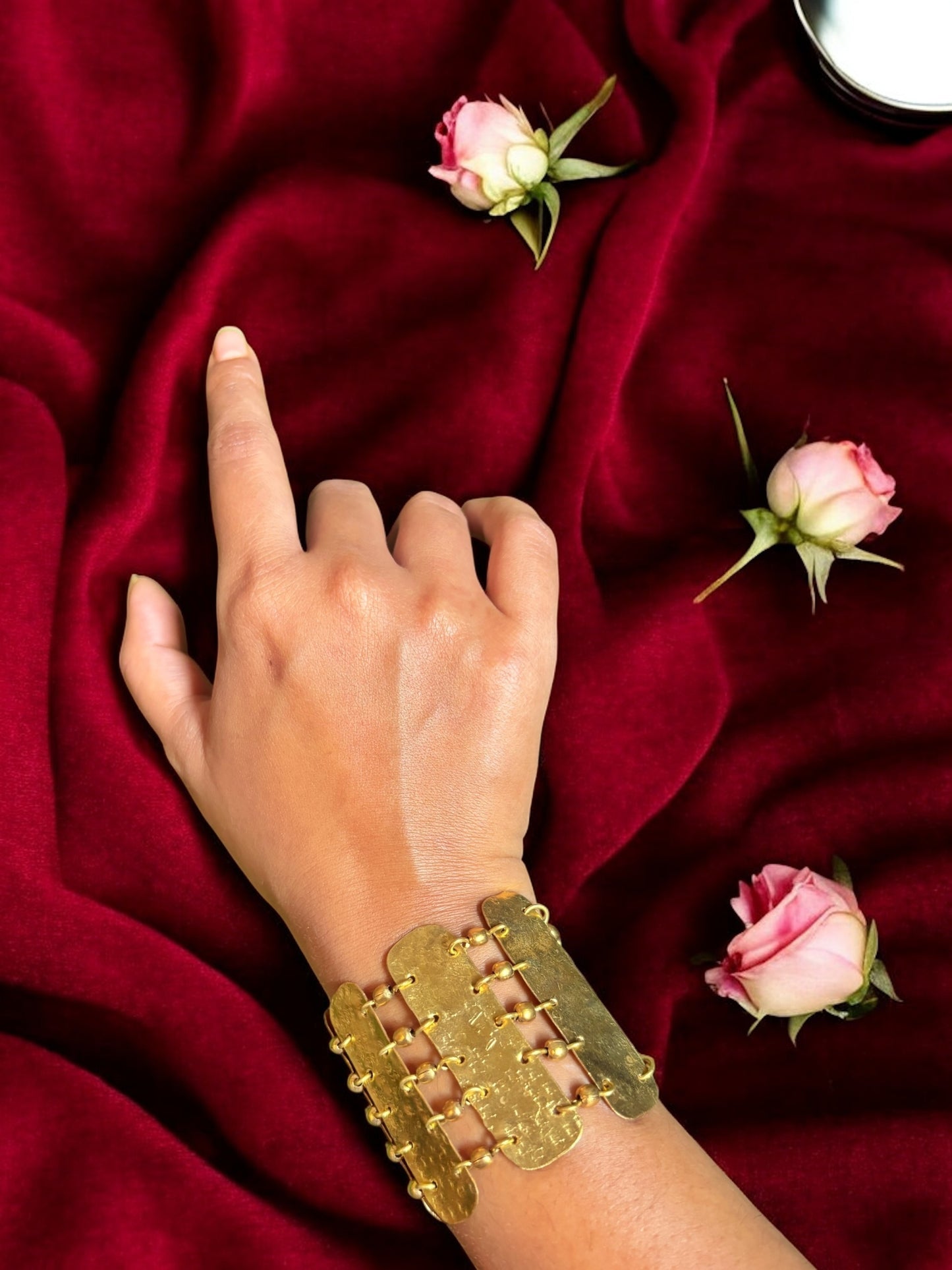 Chandni Brass Chained Bracelet