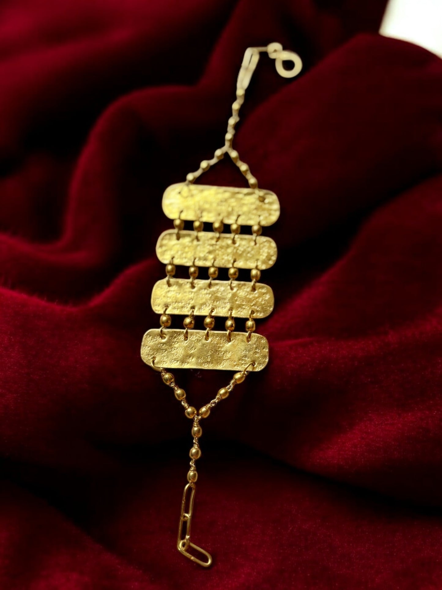 Chandni Brass Chained Bracelet