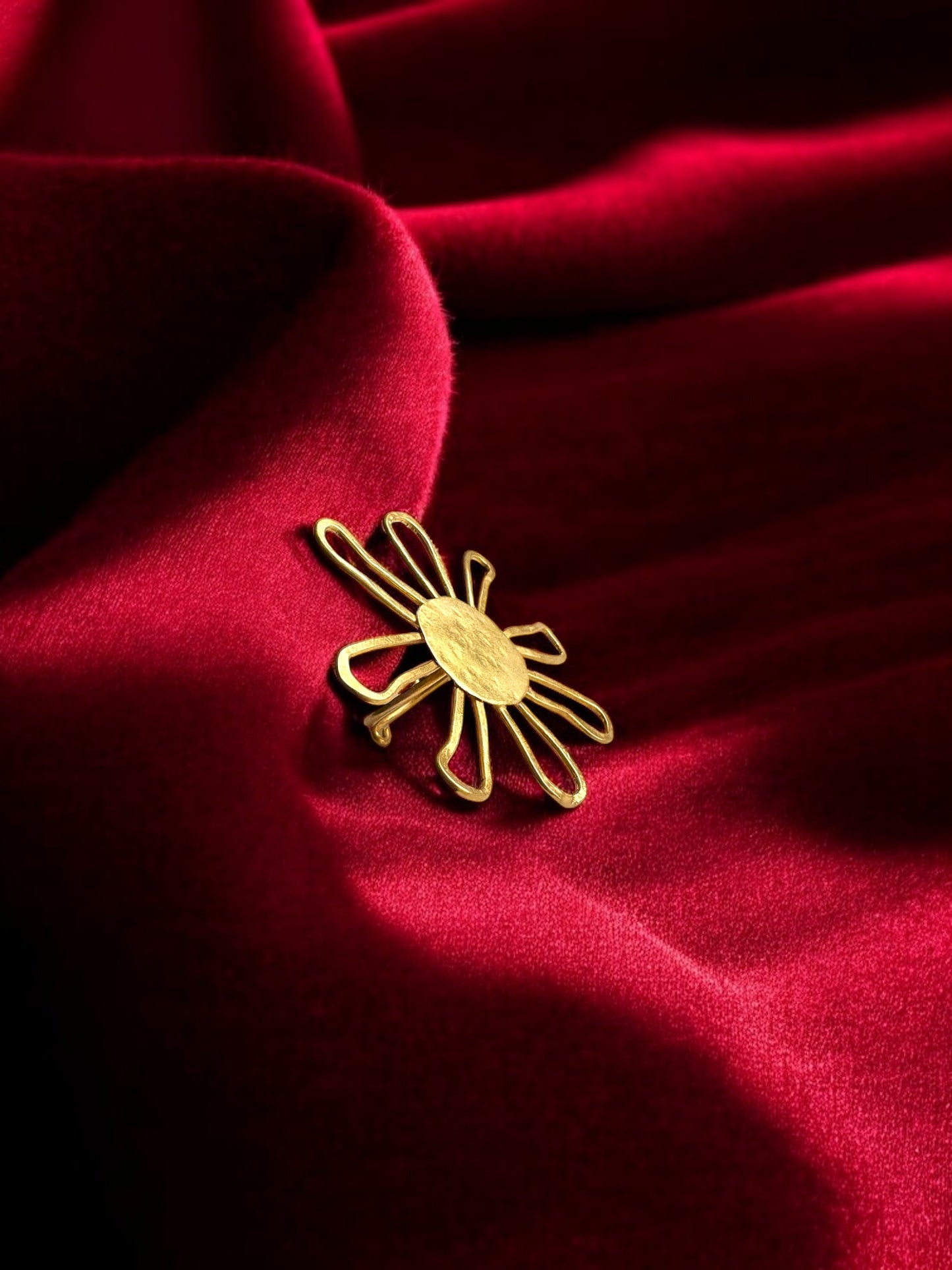 Phool Brass Statement Ring