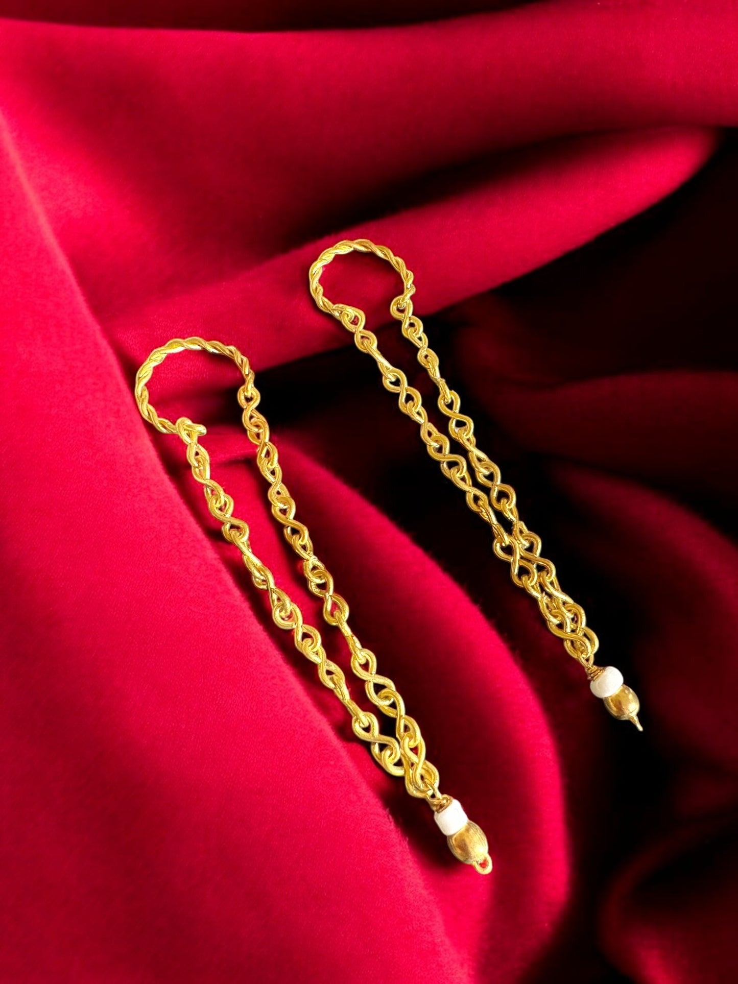 Rebel Chained Brass No piercing Cartilage Earcuff Earrings
