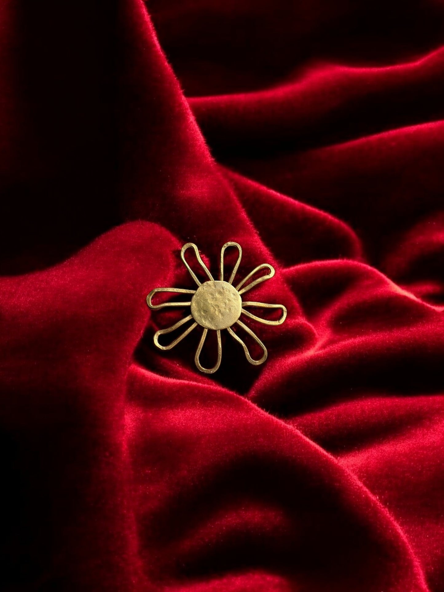 Phool Brass Statement Ring