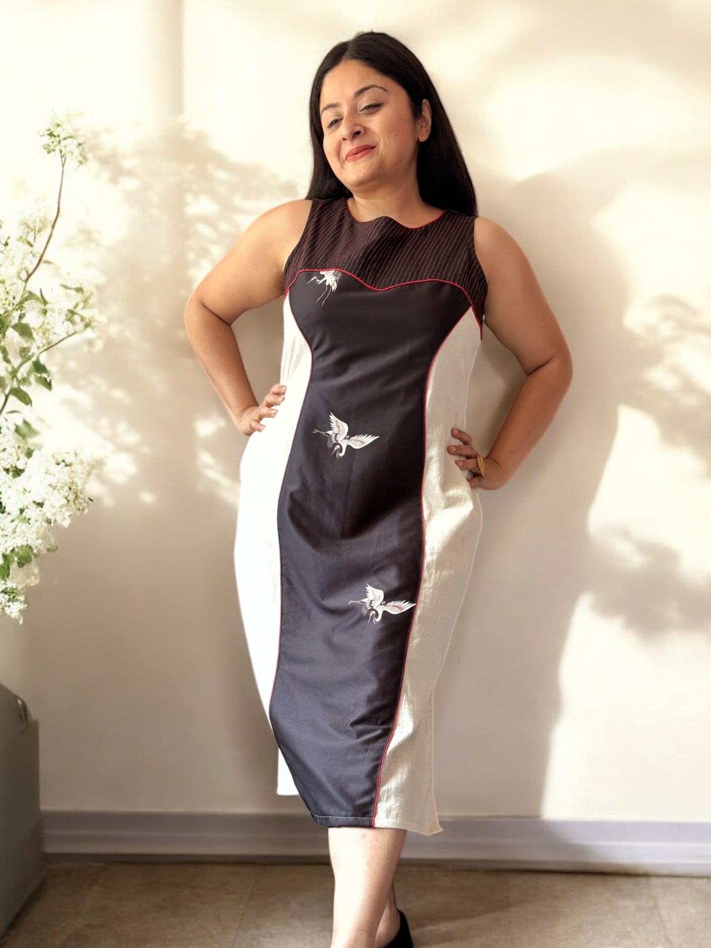 The Crane Cotton Officewear Sheath Dress