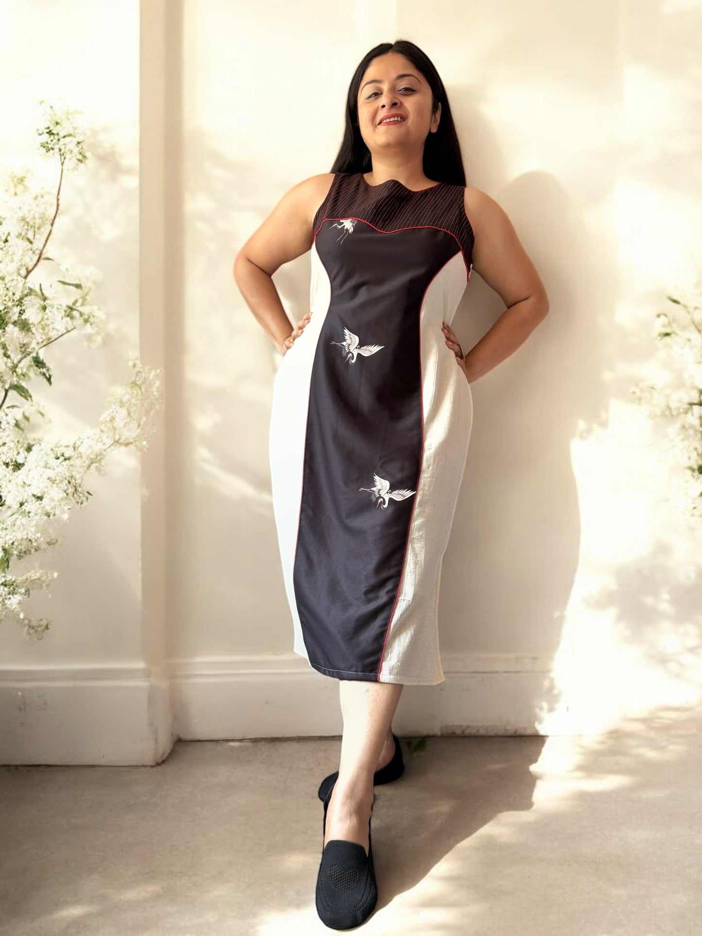 The Crane Cotton Officewear Sheath Dress