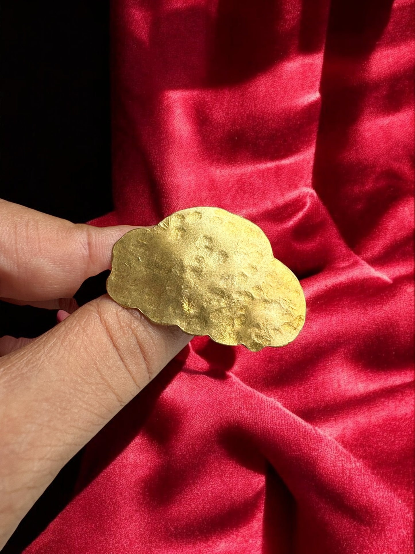 Rain Clouds Brass Ring